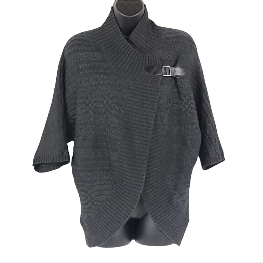 Fenn Wright Mason Sweater Wool Angora Rabbit Hair Blend Shrug Poncho Cardigan